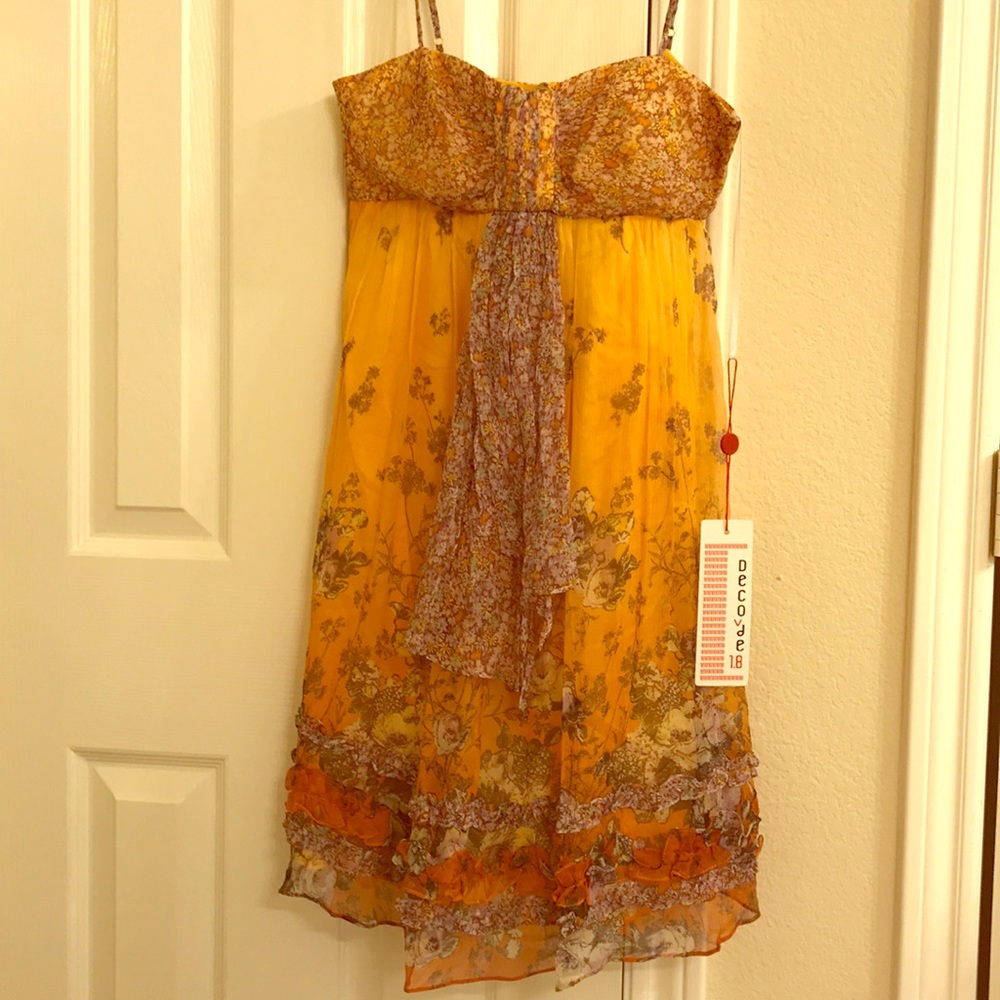 Peachy Silk Baby Doll Dress size 4